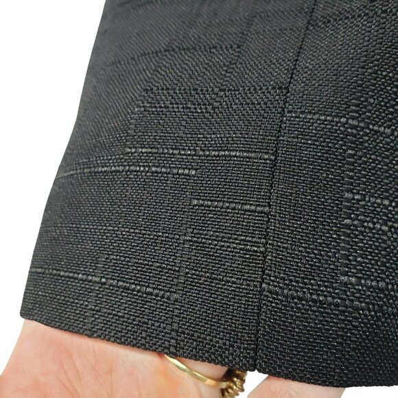 Tuckernuck Diana Black Textured Tweed Double Breasted Blazer Gold Buttons - Picture 9 of 11